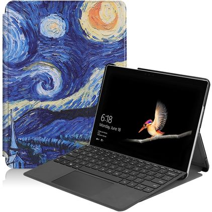 Mobigear Design Coque Microsoft Surface Go 2 Etui - The Starry Night