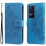 Mobigear Flowers Housse POCO F4 Etui Porte-Monnaie - Bleu