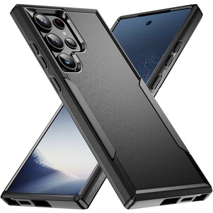 Mobigear Heavy Armor Coque Samsung Galaxy S24 Ultra Coque arrière Rigide Anti-Chocs - Noir