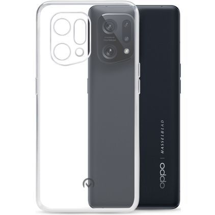 Mobilize Gelly Coque Transparente OPPO Find X5 Coque arrière en TPU Souple - Transparent