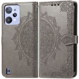 Mobigear Mandala Realme C31 Étui Portefeuille - Gris