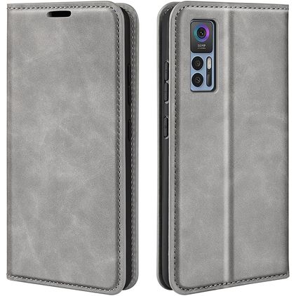 Mobigear Retro Slim Housse TCL 30 Etui Porte-Monnaie - Gris