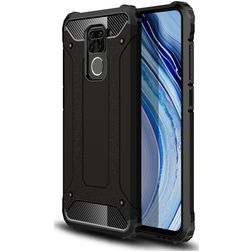 Mobigear Outdoor Coque Xiaomi Redmi Note 9 Coque arrière Rigide Anti-Chocs - Noir
