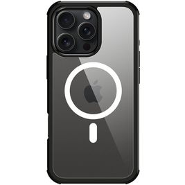 Valenta Full Cover Coque iPhone 16 Pro Max MagSafe Coque arrière en Verre trempé Anti-Chocs - Noir