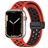 Mobigear Sport Plus Mag Bracelet Silicone Apple Watch Fermeture magnétique - 49/46/45/44 mm - Noir / Rouge