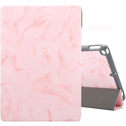 Mobigear Tri-Fold Marble Coque iPad 8 (2020) Etui + Porte-crayon - Rose