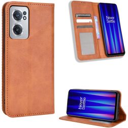 Mobigear Sensation OnePlus Nord CE 2 Étui Portefeuille - Marron