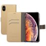 Mobiparts Saffiano Wallet Housse iPhone XS Max Etui Porte-Monnaie - Or