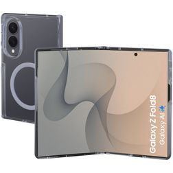 Mobiparts Hardcover Transparent Samsung Galaxy Z Fold 8 MagSafe Plastique rigide Coque arrière - Transparent