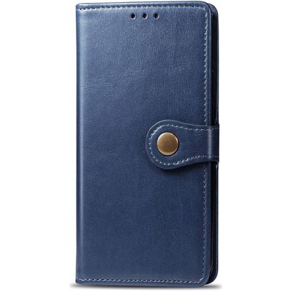 Mobigear Snap Button Housse OPPO A9 (2020) Etui Porte-Monnaie - Bleu