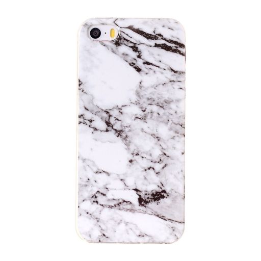 Mobigear Marble Coque iPhone SE (2016) Coque arrière en TPU Souple - Blanc