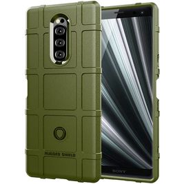 Mobigear Rugged Shield Coque Sony Xperia 1 Coque arrière en TPU Souple Anti-Chocs - Vert Mobigear Rugged Shield Coque Sony Xperia 1 Coque arrière en TPU Souple Anti-Chocs - Vert