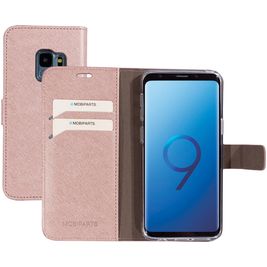 Mobiparts Saffiano Wallet Housse Samsung Galaxy S9 Etui Porte-Monnaie - Rose