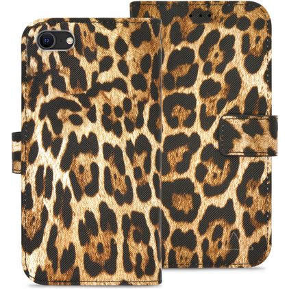 My Style Flex Wallet Housse iPhone SE (2020) Etui Porte-Monnaie - Wild Leopard