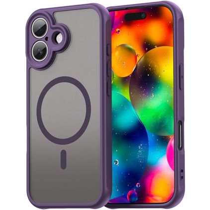 Mobigear Shockproof Coque iPhone 18 MagSafe Coque arrière Rigide - Violet