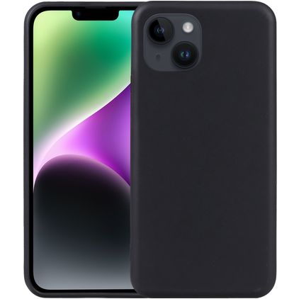 Mobigear Basics Coque iPhone 15 Plus Coque arrière en TPU Souple Extra-fin - Noir