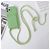 Mobigear Lanyard Card iPhone 15 Pro Max Coque avec cordon en Silicone et Porte-Cartes - Vert