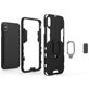 Mobigear Armor Ring Coque iPhone XS Max Coque arrière Rigide Anti-Chocs avec Anneau-Support - Noir