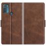 Mobigear Slim Magnet Housse Motorola Moto G50 Etui Porte-Monnaie - Marron