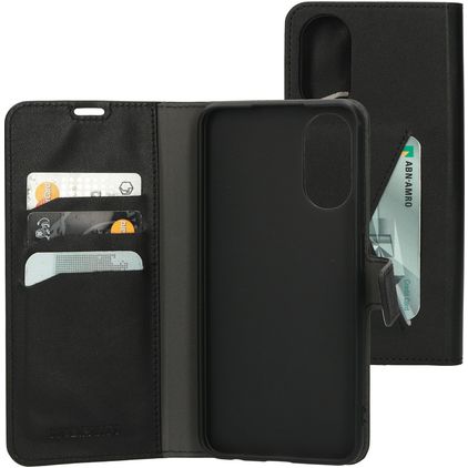 Mobiparts Classic Wallet Housse OPPO A17 Etui Porte-Monnaie - Noir