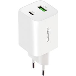 Mobiparts GaN Double USB / USB-C Chargeur Sans câble Power Delivery 45W - Blanc