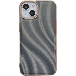 Mobigear Wavy iPhone 14 Plastique rigide Coque arrière - Argent