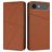 Mobigear Frosted Flip Housse iPhone Air Etui Porte-Monnaie - Marron
