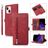 Mobigear Zipper Housse iPhone 14 Plus Etui Porte-Monnaie - Rouge
