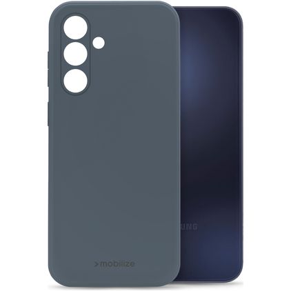Mobilize Rubber Gelly Coque Samsung Galaxy A15 Coque arrière en TPU Souple - Matt Blue