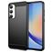 Mobigear Brushed Slim Coque Samsung Galaxy A35 Coque arrière en TPU Souple - Noir