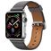 Mobigear Roma Bracelet Cuir pour Apple Watch Fermeture boucle ardillon - 49/46/45/44 mm - Gris