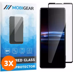 Mobigear Premium Sony Xperia Pro-I Verre trempé Protection d'écran - Compatible Coque - Noir (Lot de 3)