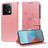 Mobigear Flowers POCO X6 Étui Portefeuille - Rose doré