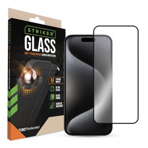 Striker Xtreme Impact iPhone 15 Pro Verre trempé Protection d'écran - Compatible Coque