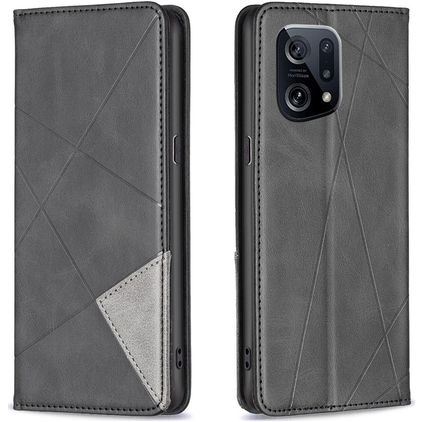 Mobigear Rhombus Slim Housse OPPO Find X5 Etui - Noir