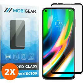 Mobigear Premium Motorola Moto G9 Plus Verre trempé Protection d'écran - Compatible Coque - Noir (Lot de 2)