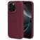 Mobiparts Coque iPhone 16 Pro Coque arrière en Silicone - Plum Red