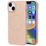 Mobiparts Slim Line Coque iPhone 14 MagSafe Coque arrière Rigide - Dune Sand