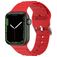 Mobigear Bumpy Bracelet Silicone Apple Watch Fermeture boucle ardillon - 49/46/45/44 mm - Rouge