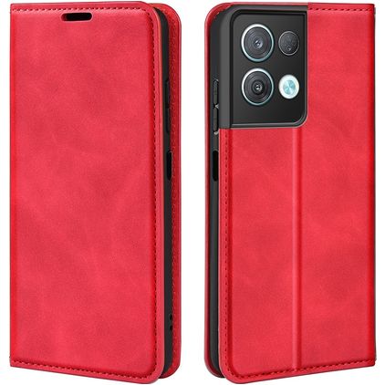 Mobigear Retro Slim Housse OPPO Reno 8 Pro 5G Etui Porte-Monnaie - Rouge
