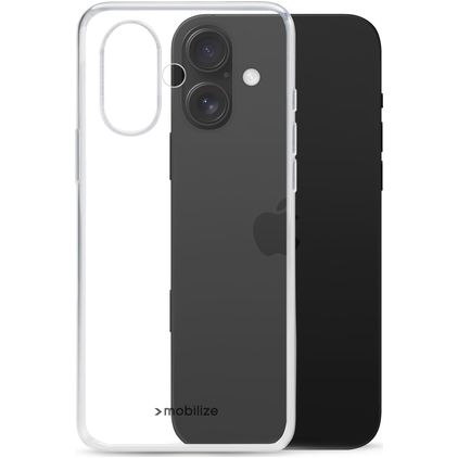 Mobilize Gelly Coque Transparente iPhone 16 Plus Coque arrière en TPU Souple - Transparent
