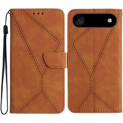Mobigear Stitch Housse iPhone Air Etui Porte-Monnaie - Marron