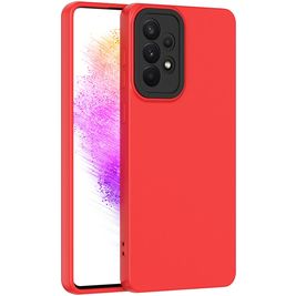 Mobigear Colors Coque Samsung Galaxy A73 Coque arrière en TPU Souple - Rouge