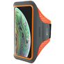 Mobiparts Comfort Fit Brassard Téléphone iPhone XS Brassard Coque de Sport en Neoprène - Neon Orange