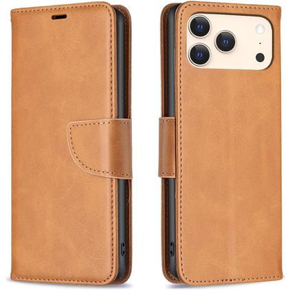 Mobigear Excellent Housse iPhone 18 Pro Max Etui Porte-Monnaie - Cognac