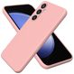 Mobigear Rubber Touch Coque Samsung Galaxy S24 FE Coque arrière en Silicone - Rose