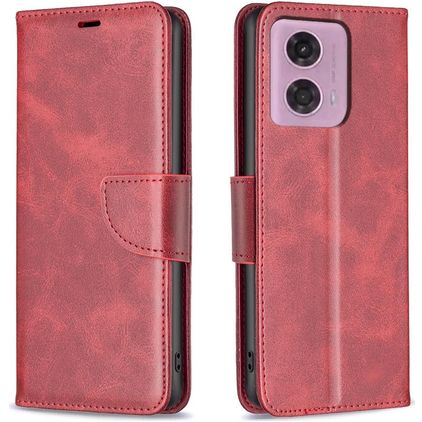 Mobigear Excellent Housse Motorola Moto G04 Etui Porte-Monnaie - Rouge