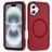 Mobigear Rugged Mag Coque iPhone 16 Plus MagSafe Coque arrière Rigide Anti-Chocs - Rouge