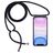 Mobigear Lanyard iPhone 11 Coque avec cordon en TPU Souple - Transparent / Noir