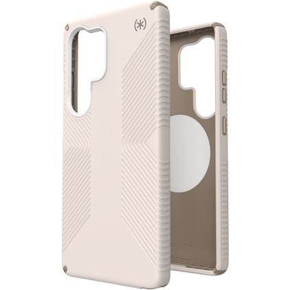 Speck Presidio2 Grip Magnet Samsung Galaxy S25 Ultra MagSafe Plastique rigide Coque arrière Antichoc - Bleached Bone